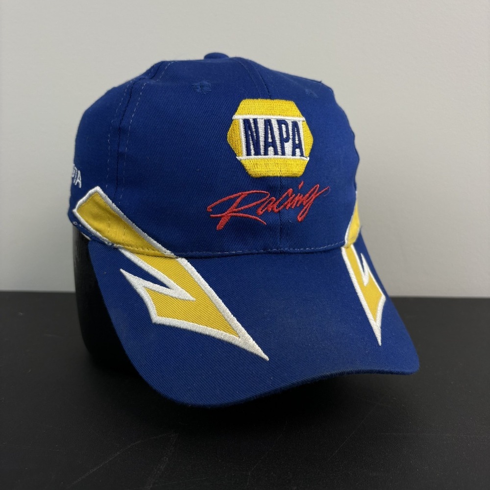 Vintage Y2K NAPA Racing Hat Blue Yellow Auto Parts Cap Strapback Adjustable‎